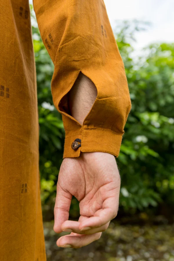 Bodhi : Jamdani Deep Mustard Knee-Length Kurta - Image 6