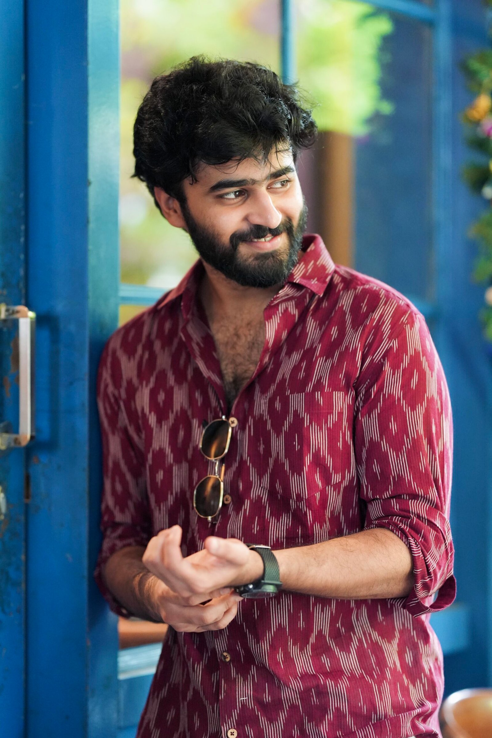 Berry Rust - Ikat Cotton Shirt