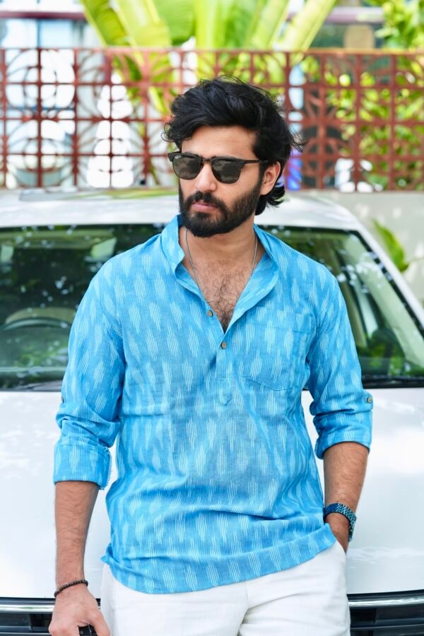 Aqua Kurta Dhoti Salwar