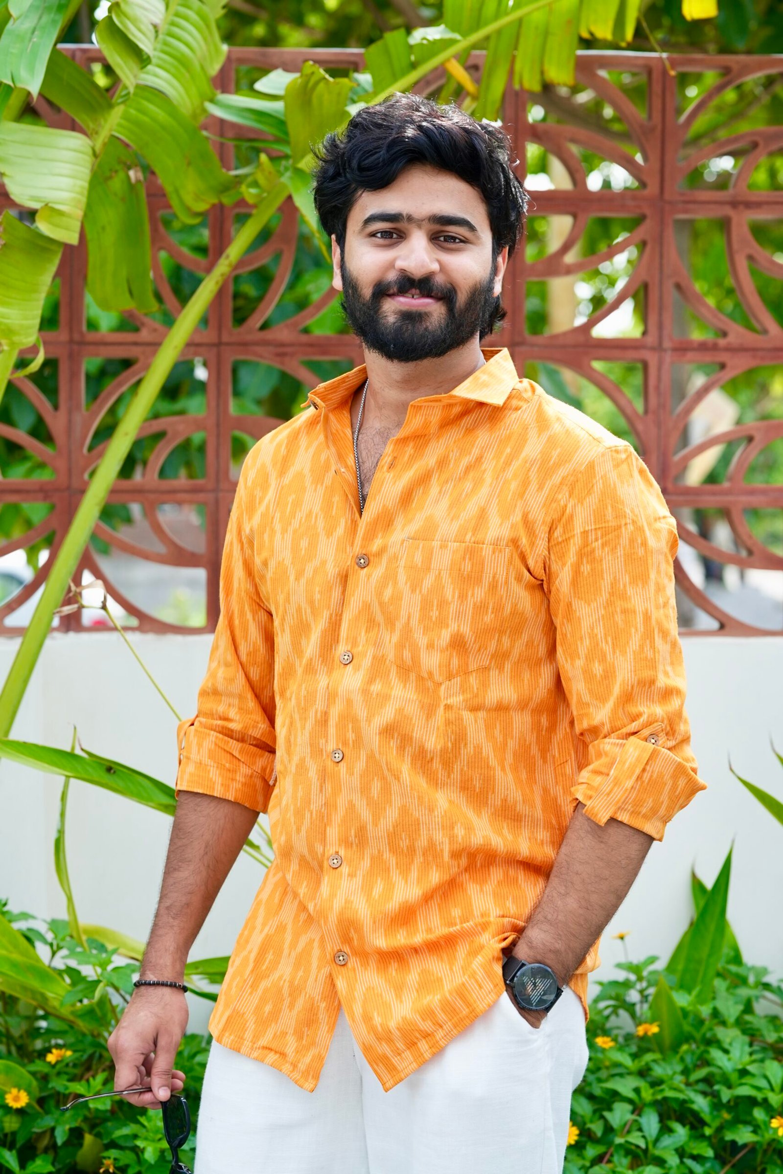 Marigold Yellow - Ikat Cotton Shirt - Image 2