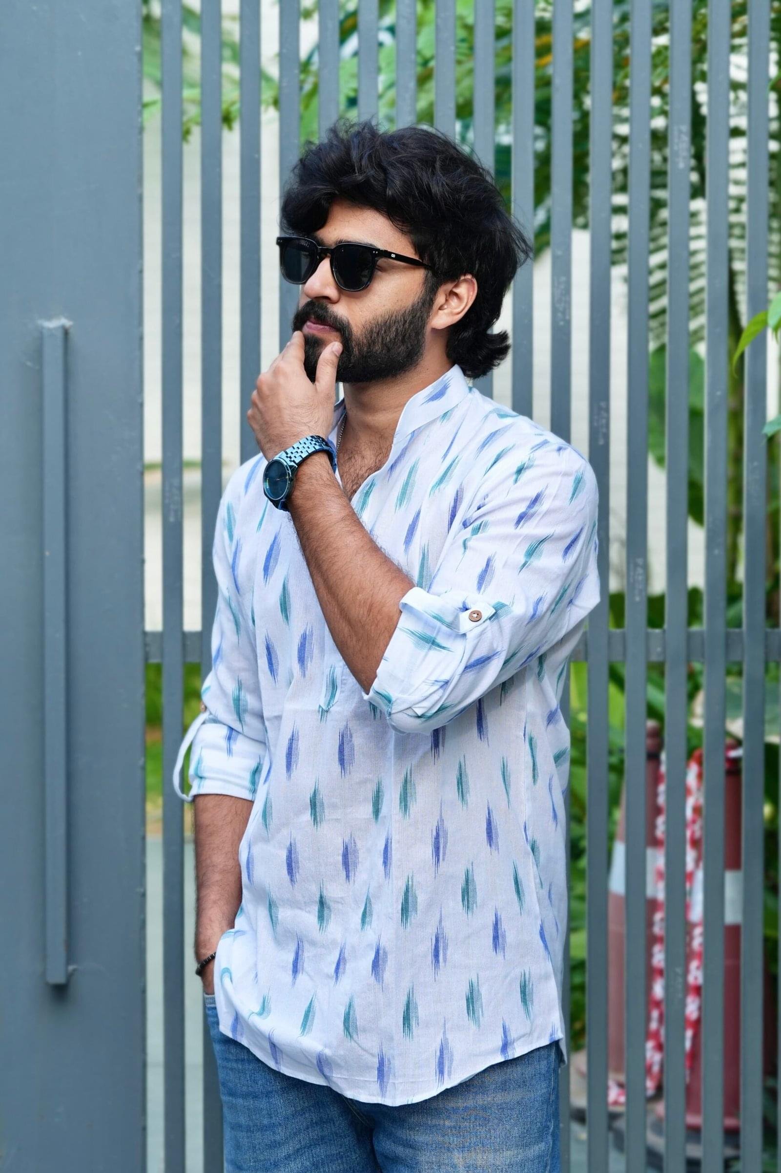 Snow White - Ikat Cotton Short Kurta - Image 2